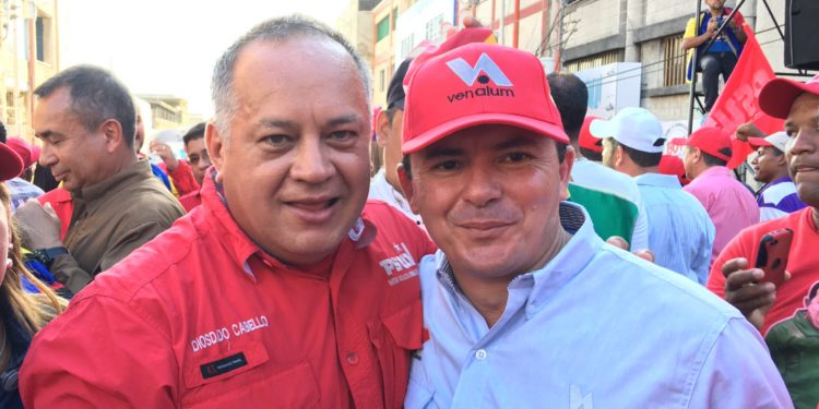 Diosdado Cabello junto al coronel Luis Piligra Jiménez