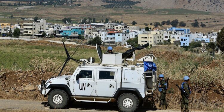 06/07/2023 AL-WAZZANI, July 6, 2023  -- UNIFIL soldiers patrol along a road near the Lebanese-Israeli border in the town of Al-Wazzani, Lebanon, on July 6, 2023. The United Nations Interim Force in Lebanon (UNIFIL) said on Thursday that its chief is in contact with authorities of Israel and Lebanon to prevent further escalation following their exchange of shelling on the border earlier in the day.
POLITICA 
Europa Press/Contacto/Ali Hashisho