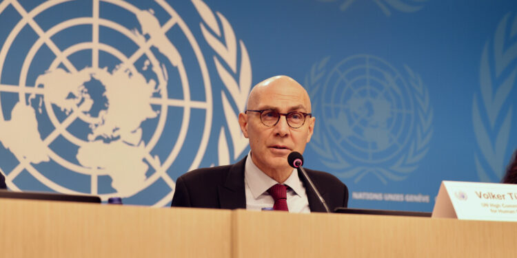 UN High Commissioner for Human Rights Volker Türk press conference ahead of Human Rights Day
Geneva, Switzerland - 06 December 2023