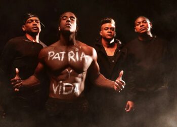Captura de video donde se registró a los cantantes cubanos (i-d) El Funky, Yotuel y Randy Malcom y Alexander Delgado del dúo Gente de Zona, en el video musical de la canción "Patria y vida". EFE/Yotuel-Patria y Vida