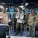 Secretary of War Pete Hegseth and Chairman of the Joint Chiefs of Staff Gen. Dan Caine meet with Navy leadership aboard the USS Iwo Jima in the Caribbean Sea, September 8, 2025. (DoW photo by Benjamin Applebaum)