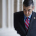 UNITED STATES - MAY 30:  Rep. David Rivera, R-Fla., prepares for a television in the Cannon rotunda.  (Photo By Tom Williams/CQ Roll Call)