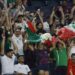 Mexico fans cheer during the first half of a CONCACAF Gold Cup Group A soccer match against Trinidad and Tobago in Arlington, Texas, Saturday, July 10, 2021. (AP Photo/Michael Ainsworth)
